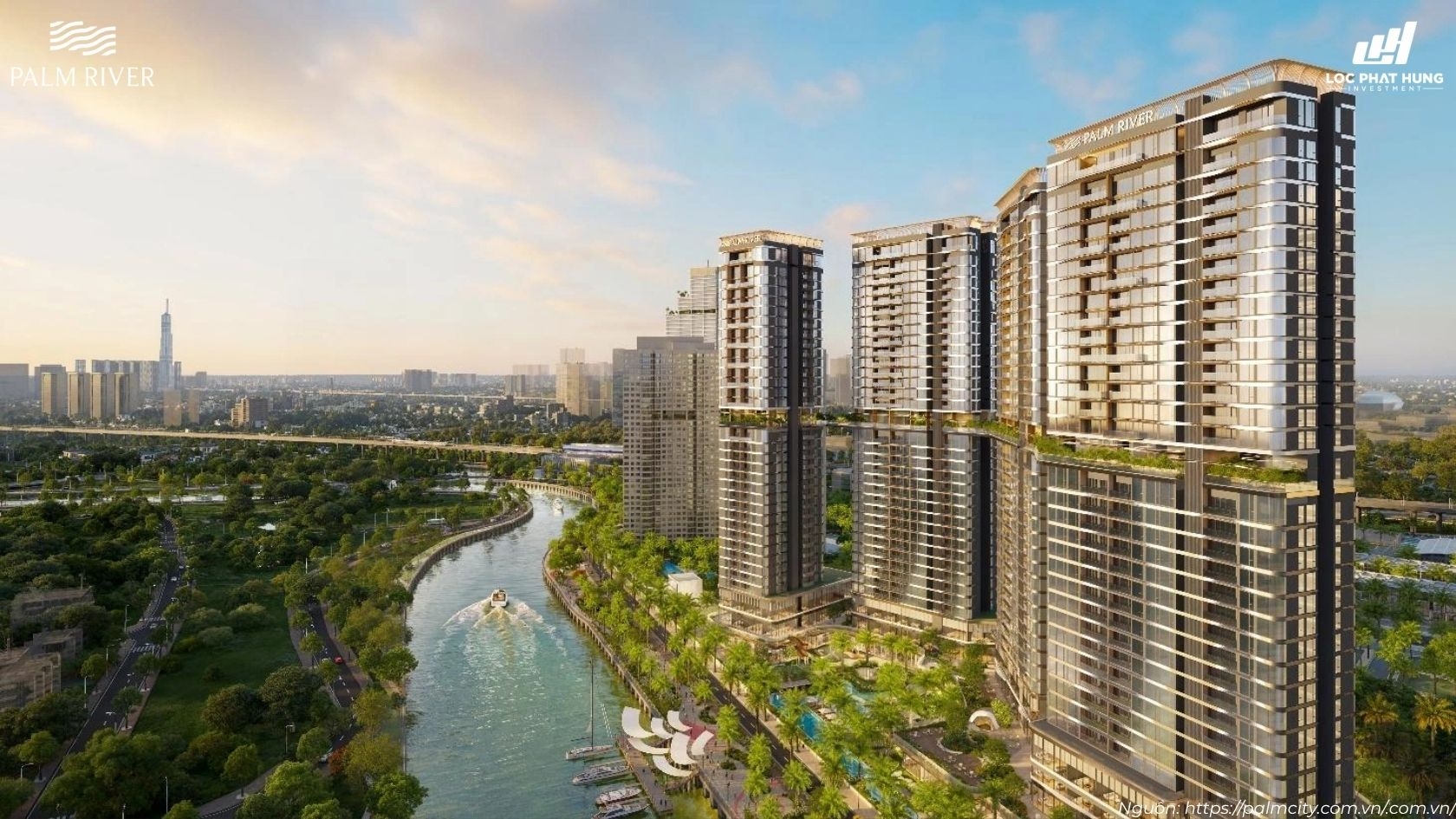 Phối cảnh tổng thể Palm River quận 2