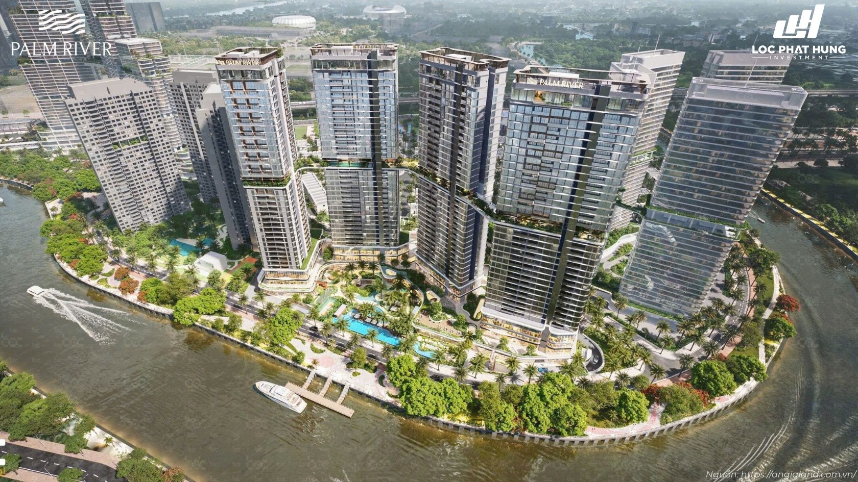 Phối Cảnh Tổng Thể Dự án Căn Hộ Chung Cư Cao Cấp Palm River