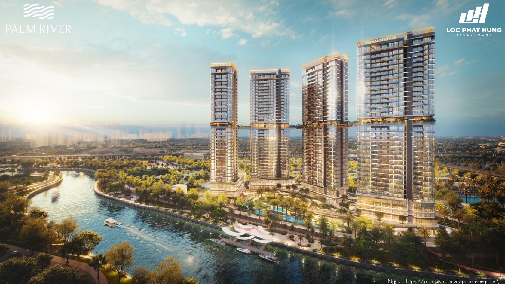 Phối Cảnh Tổng Thể Toàn Khu Dự Án Căn Hộ Chung Cư Cao Cấp Palm River