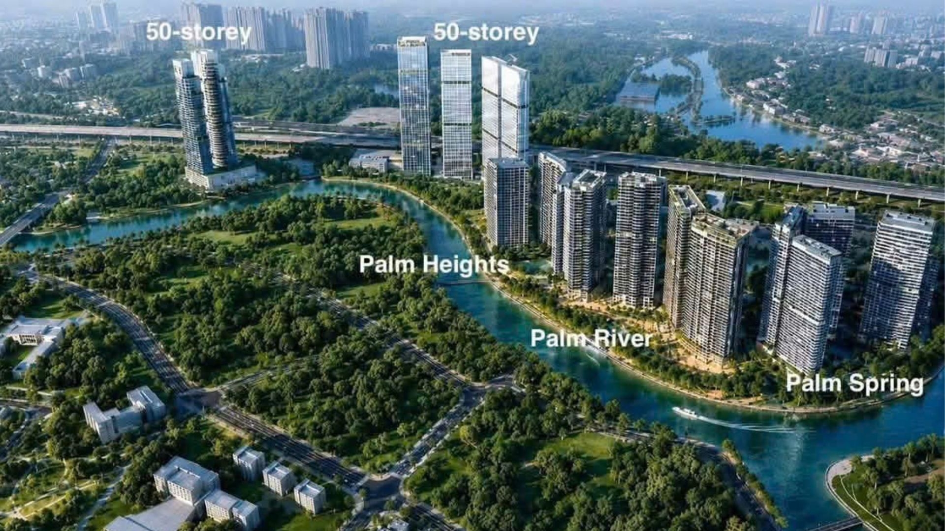 Phối cảnh tổng thể dự án căn hộ chung cư Palm City Quận 2