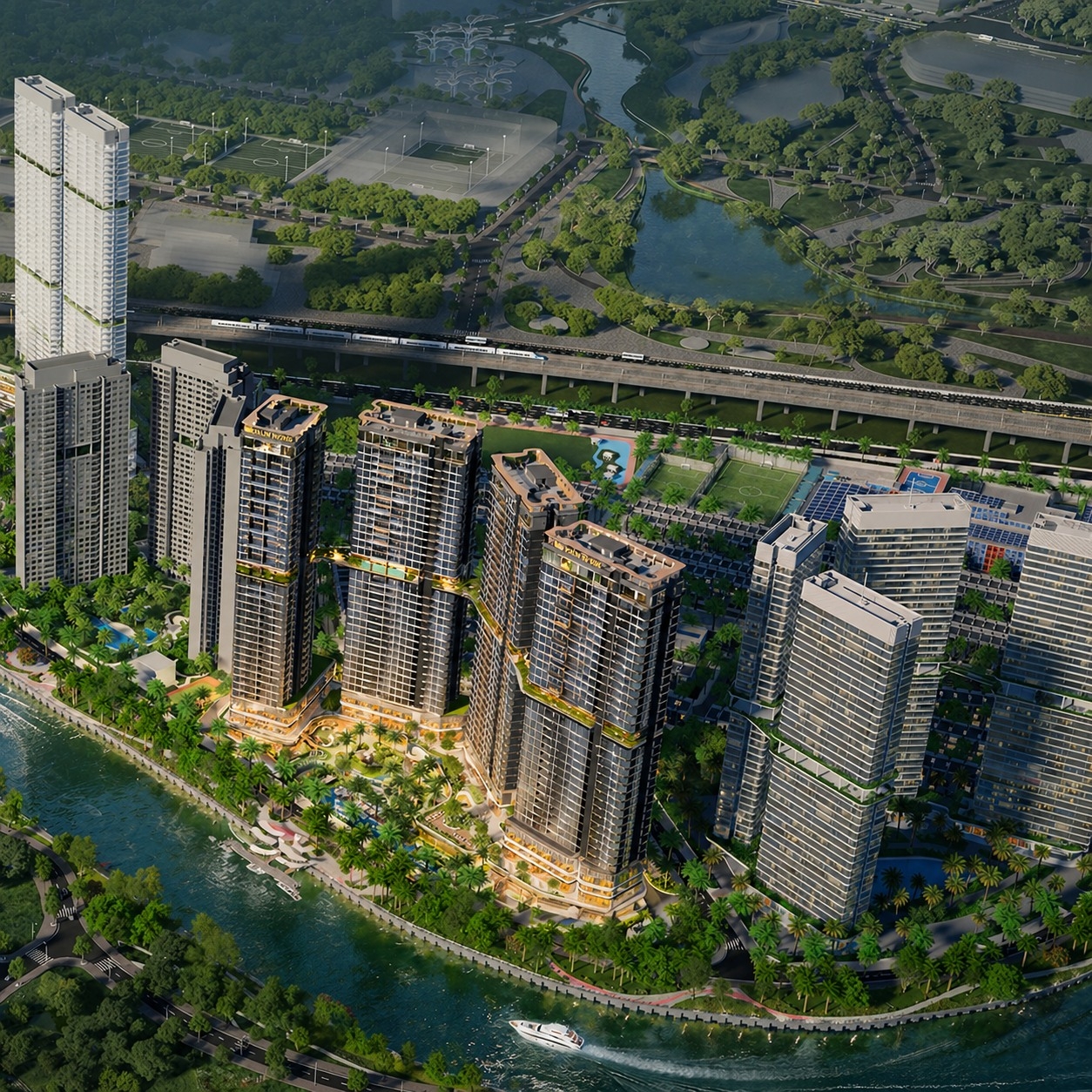 Phối Cảnh Tổng Thể Dự Án Palm River