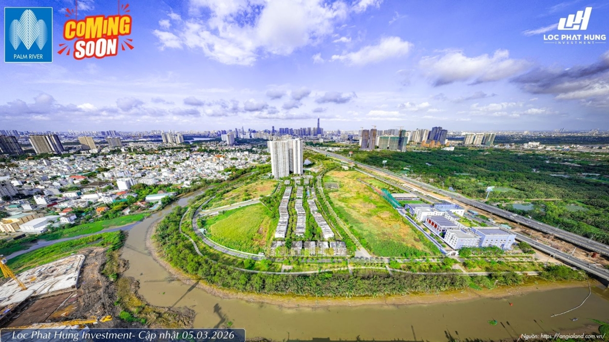 Toàn cảnh không gian dự án chụp từ trên cao góc nhìn Flycam