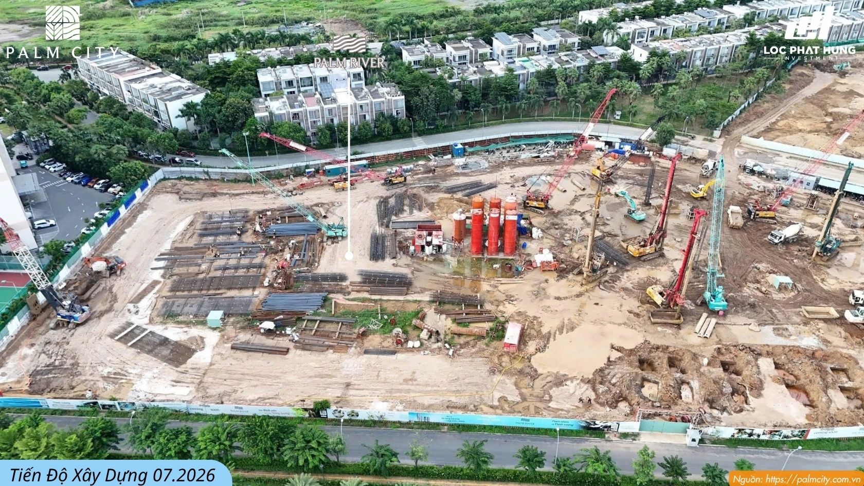 Tiến độ Xây Dựng Dự án Căn Hộ Palm River Tháng 07.2026