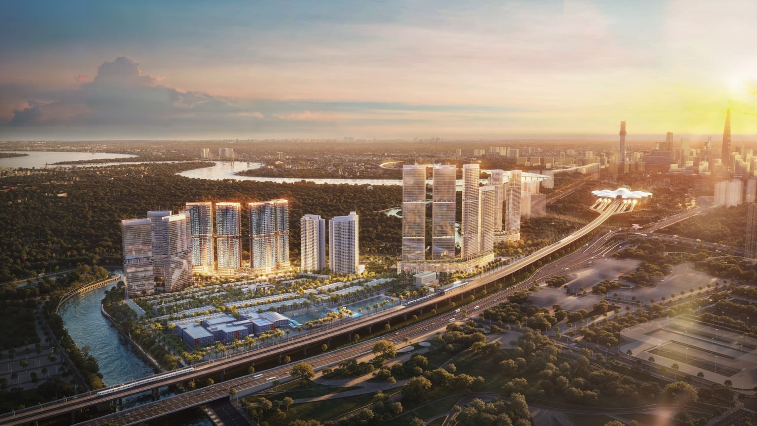 Toàn cảnh dự án Palm Rise ven sông